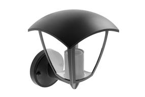 Sieninis lauko šviestuvas GTV Marina, 20W, E27, IP54, juoda sp., 16.7 cm x 21.3 cm