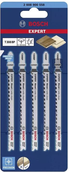 Siaurapjūklio pjūklelių komplektas Bosch 2608900558, 11.7 cm, 5 vnt.