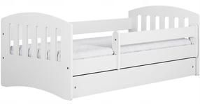Vaikiška lova Kocot Kids Classic 1, balta sp., 80 x 180 cm, be patalynės dėžės, su čiužiniu
