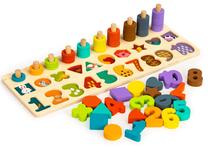 Edukacinis žaislas EcoToys Puzzle Sorter, 7.5 cm, įvairių spalvų