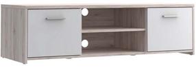 TV galds Forte, ozola krās./balts krās., 52.7 cm x 136 cm x 39 cm