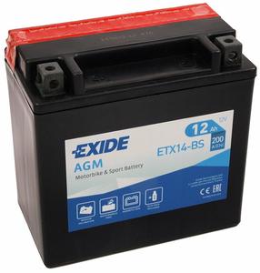 Motocikla akumulators Exide, 12 V, 12 Ah, 200 A