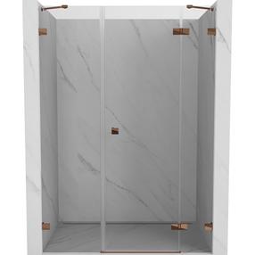 Dušo durys Mexen Lunar Right, 155 cm x 200 cm, rausvojo aukso sp./grūdintas