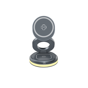 Bezvadu lādētājs Quik QW-700 3in1, Wireless, pelēka krās., 15 W