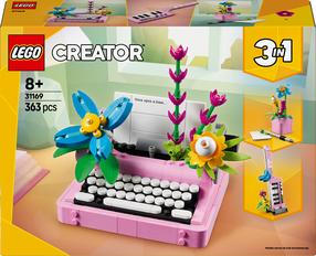 Konstruktorius LEGO® Creator 3in1 Rašomoji mašinėlė su gėlėmis 31169, 363 vnt.