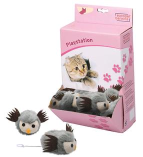 Žaislas katei Europet Bernina Shaking Owl, pilka sp., 7.6 cm