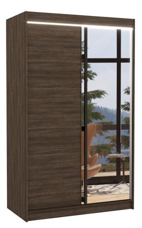 Spinta ADRK Revena 120, ruda sp., 58 cm x 120 cm x 200 cm, su veidrodžiu
