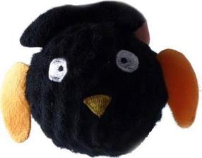 Rotaļlieta sunim, plīša manta Yarro International Bat Ball, 7 cm, Ø 7 cm, melns krās.