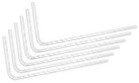 Vamzdelis EK Water Blocks EK-Loop Hard Tube 16mm 0.8m Pre-Bent 90° - Acrylic, 80 cm, skaidri sp., 6 vnt.