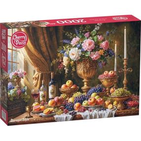 Dėlionė CherryPazzi Baroque Table, 70 cm x 100 cm, 2000 vnt., įvairių spalvų