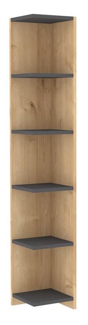 Grīdas plaukts Kalune Design Porto 835PUQ3697, brūna krās./pelēka krās., 160 cm x 25 cm x 25 cm
