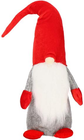 Kalėdinė dekoracija, "Nykštukas" Springos Gnome CA0675, 55 cm, balta sp./raudona sp./pilka sp.