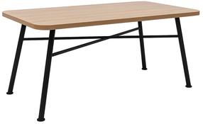 Stalas Kalune Design Nala 90, ruda sp./juoda sp., 75 cm x 160 cm x 90 cm