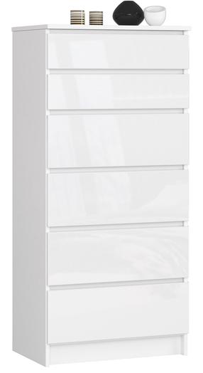 Komoda Akord K60, balta sp., 130 cm x 40 cm x 60 cm