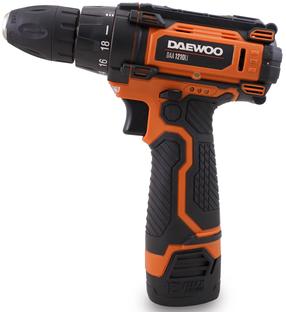 Akumuliatorinis suktuvas-gręžtuvas su akumuliatoriumi Daewoo DAA 1210, 12 V, 1.5 Ah