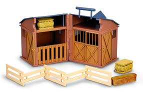 Komplekt Collecta Stable Playset & Accessories 89333, pruun v.