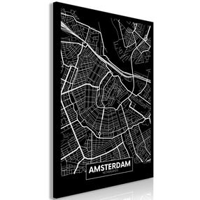 Reprodukcija Artgeist Dark Map Of Amsterdam, k-b-0079-b-a, 60 cm x 90 cm