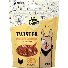 Skanėstas šunims Mr. Bandit Twister Chicken Sticks, vištiena, 0.5 kg