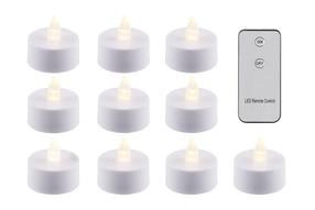 LED svece ar tālvadības pulti Finnlumor, 4 cm, warm white krās., 10 gab.