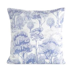 Dekoratyvinės pagalvėlės užvalkalas Len 25, balta sp./violetinė sp., 50 cm x 50 cm