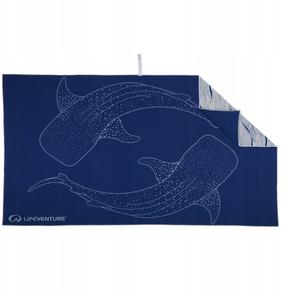 Pludmales dvielis Lifeventure Trek Whale Shark, zila krās., 150 cm x 90 cm