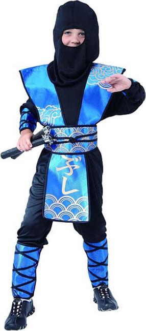 Kostīms bērniem, nindzja GoDan Ninja, gaiši zila krās., 110-120 cm