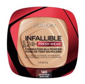 Kompaktinė pudra L’Oréal Paris Infallible 24H Fresh Wear, 140 golden beige, 9 g