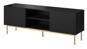 TV galds Cama Meble Pafos, zelta krās./melna krās., 150 cm x 40 cm x 60 cm
