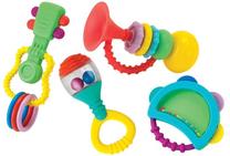 Barškutis Infantino 1st Teethe & Play, įvairių spalvų, 4 vnt.