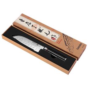Grila nazis damasko plieno Santoku peilis, 18 cm