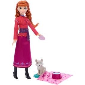 Nukk aksessuaaridega Mattel Frozen Anna & Wolf Cub, 28 cm, mitmevärviline