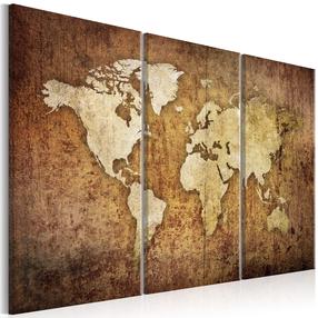 Reprodukcija Artgeist World Map: Brown Texture, k-a-0337-b-h, 60 cm x 40 cm