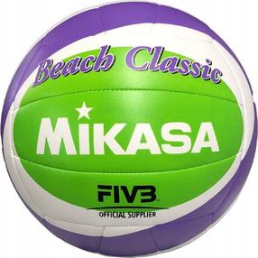 Volejbola bumba Mikasa Beach Classic BV543C-VXB-VLG, 5 izmērs, balta krās./zaļa krās./violeta krās.