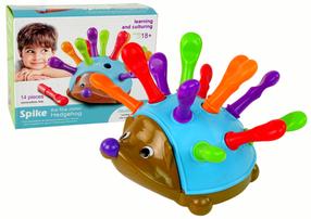 Развивающая игра, ежик TopBright Fine Motor Spike, 14 см, синий цв./многоцветный, 15 шт.