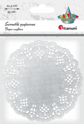 Pabersalvrätikud Titanum, 11.5 cm x 11.5 cm, hõbe v., 35 tk