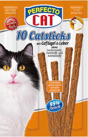 Kārumi kaķiem Perfecto Cat, aknas/mājputnu gaļa, 0.05 kg