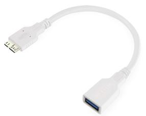 Kabelis Unitek Y-C453 USB 3.0, Micro USB, 0.2 m, balta krās.