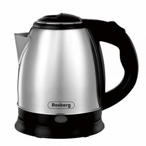 Elektriskā tējkanna Rosberg 555R51230J, 1 l, sudraba krās./melna krās.