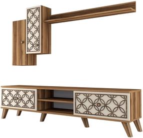 Sekcija Kalune Design Class S 845HCT3016, kreminė sp./riešuto sp., 35 cm x 180 cm x 44 cm