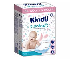 Одноразовый пеленальный коврик Kindii Pure & Soft, 90 см x 60 см, 60 х 90 см, 10 шт.