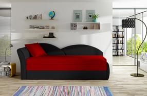 Sofa Aga Alova 46, Alova 04, raudona sp., kairinė, 218 x 80 cm x 77 cm
