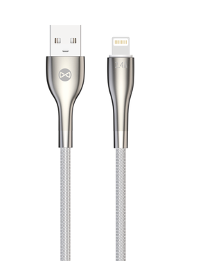 Kabelis Forever Sleek GSM171006 USB Type-C, Lightning, 1 m, sudraba krās.