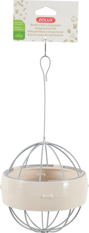 Šieno laikiklis graužikų narvams Zolux Hanging Ball, 14 cm x 14 cm x 29.5 cm, ruda sp.