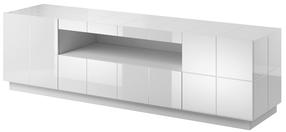 TV staliukas Cama Meble Reja, baltas, 184 cm x 45 cm x 57.5 cm