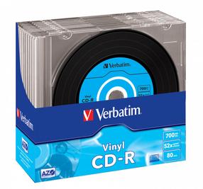 Записываемый компакт-диск Verbatim, 700 MB, 10шт.