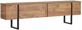 Televizoriaus spintelė Nordure Onera, juoda sp./pine, 29.5 cm x 180 cm x 50.5 cm