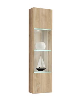 Vitrīna ASM Fly FLY 42, koka krās., 40 cm x 29 cm x 170 cm