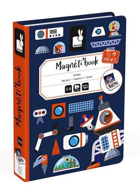 Magnetinis žaislas Janod Magnetic Book Cosmos, įvairių spalvų, 70 vnt.