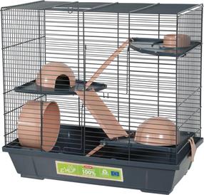 Клеткa для грызунов Zolux Ehop, 51 см x 27 см x 48 см, розовый цв./графитовый цв.