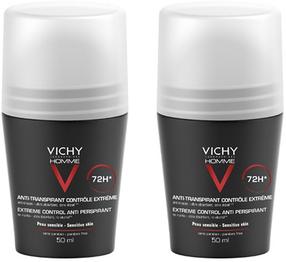 Vīriešu dezodorants Vichy Homme Anti-Perspirant Deoroll-On 72h, 2 gab.